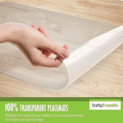 Egg Slicer for Hard Boiled Eggs - 3 Slice Modes and Clear Plastic Placemats Set of 2 - Table Protector, Bundle