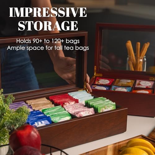 Tea Box - Luxury Wooden Tea Bag Organizer from The Apace Premier Collection