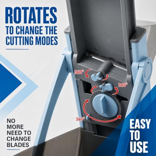 8-in-1 Safer Mandoline Slicer Plus for Kitchen Adjustable Potato Slicer - Image 5