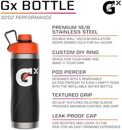 Gx Stainless Steel Bottle, 32oz