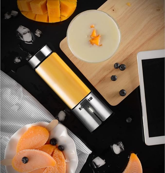 Portable Smoothie blender Glass bottle Mini USB rechargeable 2 battery Handheld Shakes blend Cup USB juicer Cordless Personal smoothies maker blender bottle mixer
