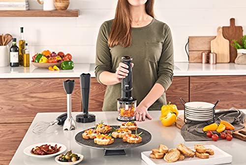 Braun Multiquick 5 Vario Hand Blender (SS Blending Shaft+1.5C Chopper+ Masher + Whisk+ Beaker), MQ5027, Black - Image 4