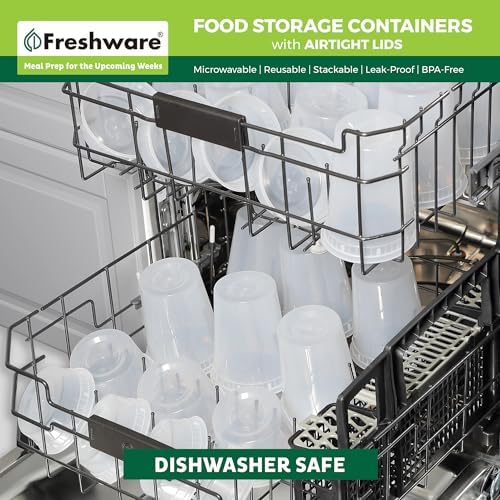 Food Storage Containers with Lids 8/16/32 oz [60 Set]