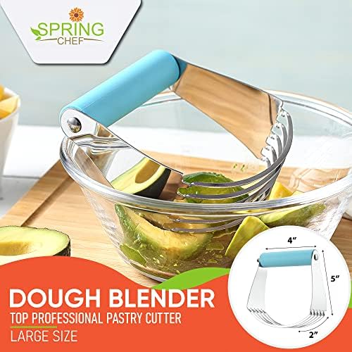 Spring Chef Large Pastry Cutter For Baking, Pro Pastry Blender, Aqua Sky - Image 2
