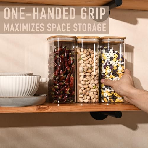 56oz/1.8Qt Rectangle Glass Storage Containers with Lids 3-Pack