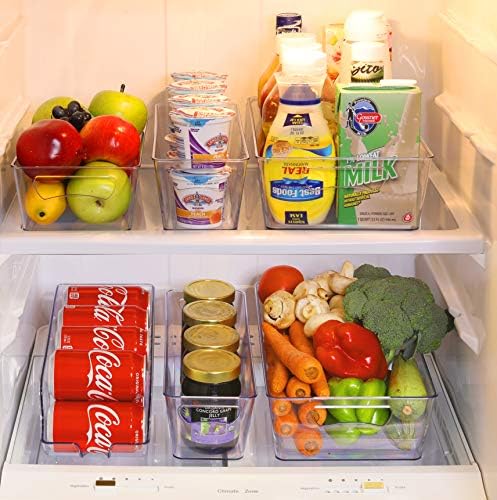Refrigerator Storage Organizer Bins, Assorted Set of 6