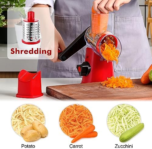 GDL Cheese Grater Hand Crank, Rotary Cheese shredder, Vegetable Slicer - Image 3