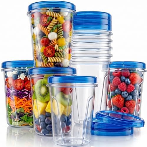 Freezer Storage Containers, 10 Pack, 32 Oz Leakproof BPA-Free Lids