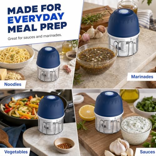 Electric Garlic Chopper, Mini Food Processor, 350ML - Image 5