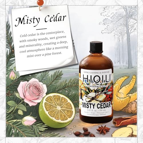HIQILI Misty Cedar Fragrance Oil for Diffuser, Candle & Soap Making - Image 2