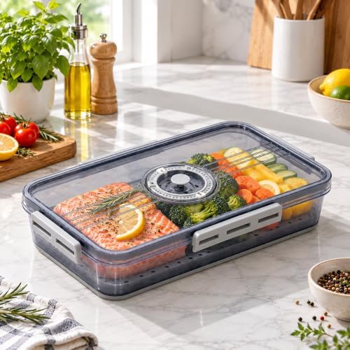 Airtight Deli Container, Storage Box for Fridge Cold Cuts