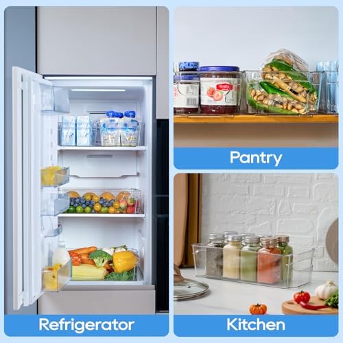 Clear Plastic Storage Bins, 8 Pack