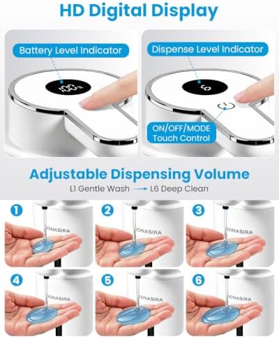 Touchless Automatic Liquid Soap Dispenser, Rechargeable White