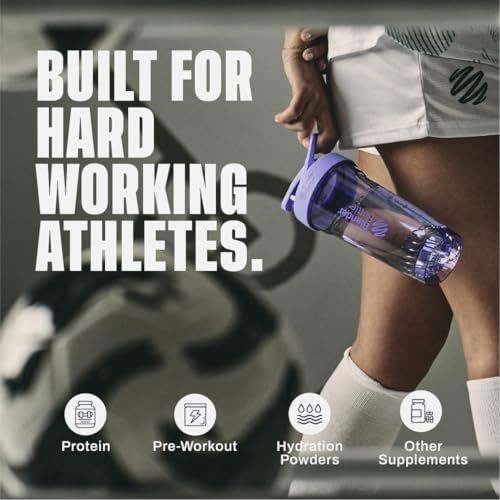 BlenderBottle Sport Flip Tritan Shaker Bottle 28 oz Purple - Image 5