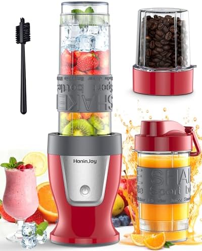 10-Piece Portable Personal Blender, 650W Smoothie Blenders by HoninJoy