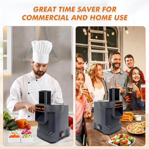 Anatole Electric Vegetable Dicer Chopper Commercial Food Processor 3 Blades - Image 6