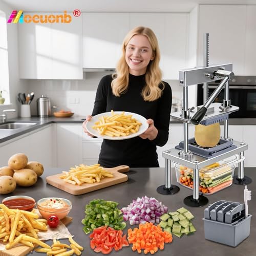 French Fry Cutter for Potatoes Vegetable Chopper for Tomatoes Fruit
