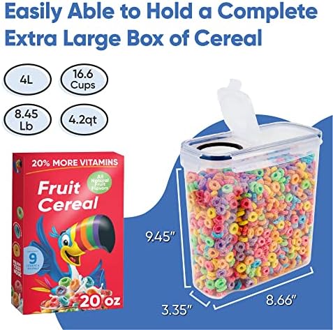 Set of Storage Box - Lunch Box, 8 Labels, Set of Spoons and Marker, Flour Box - BPA-Free Plastic Box (4 L) - (4)