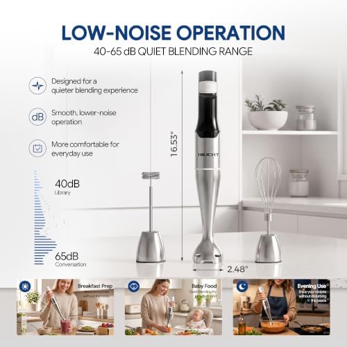 Cordless Immersion Blender, 3-in-1, Smart Control, Low Noise - Image 6
