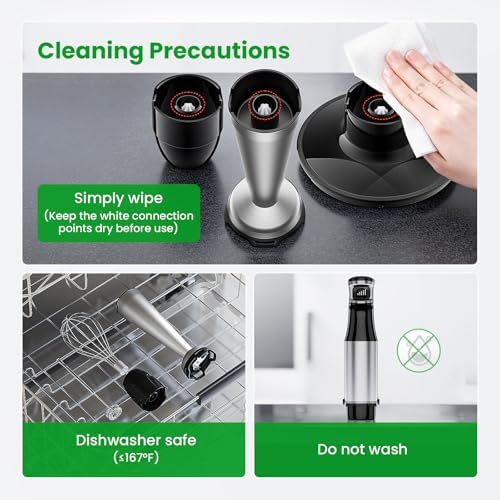 Immersion Blender Handheld Corded, 1100W 5 in 1 Hand Blender Set