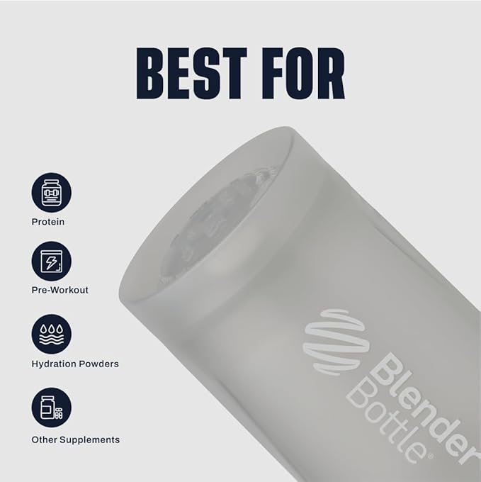 BlenderBottle Classic V2 Shaker Bottle Perfect for Protein Shakes and Pre Workout, 28-Ounce, Pebble Grey