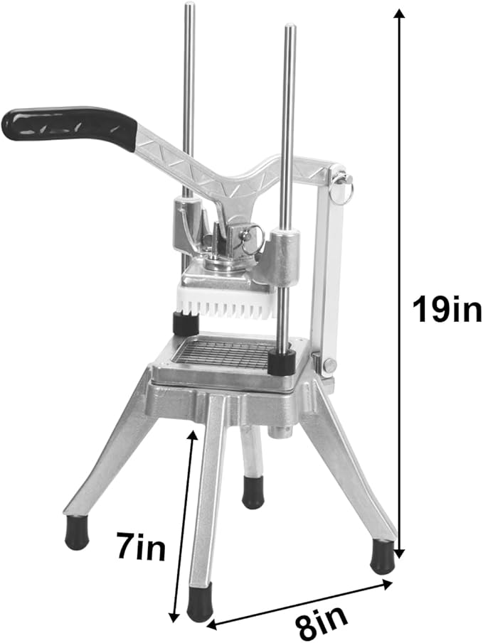 Commercial Vegetable Fruit Chopper 1/4″&3/8″ Blade Heavy Duty Professional Food Dicer Kattex French Fry Cutter Onion Slicer Stainless Steel for Tomato Peppers Potato