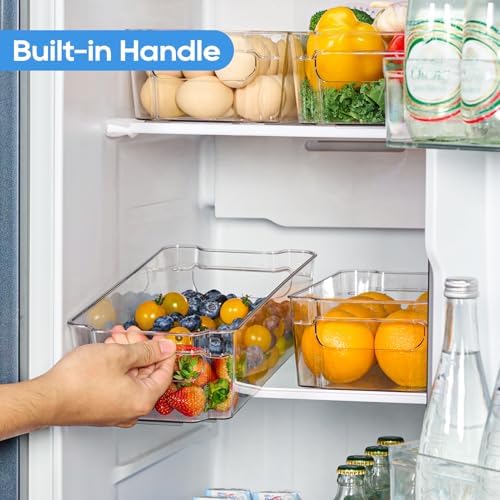 Clear Plastic Storage Bins, 8 Pack