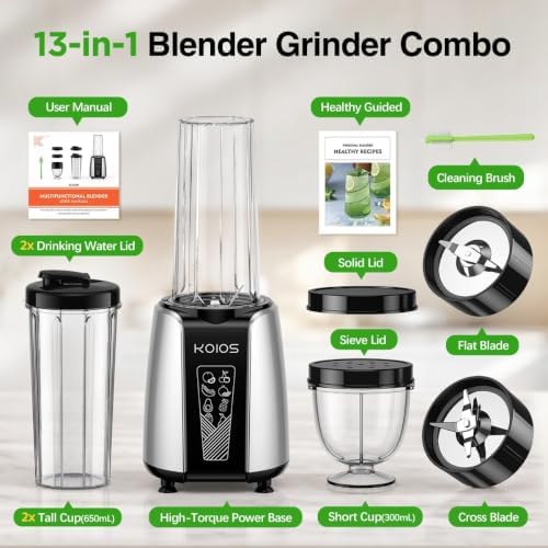 KOIOS Smoothie Blender, 1000W Blenders Smoothies and Shakes, Frozen Drinks - Image 7