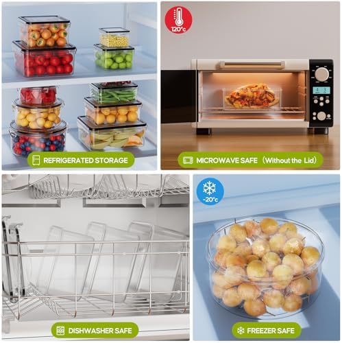 42 PCS Food Storage Containers with Lids Reusable (21 Containers & 21 Lids)