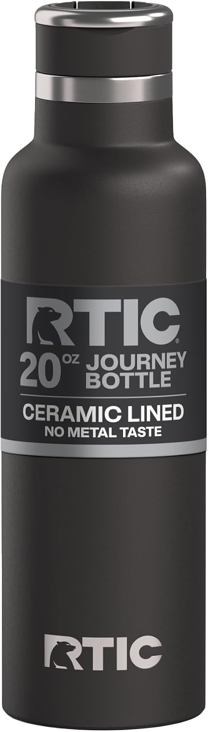 20oz Journey Water Bottle, Ceramic Lined, Black