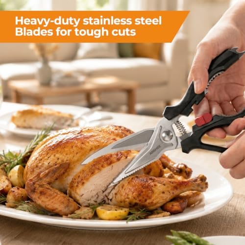 Heavy Duty Kitchen Scissors, Poultry Shears for Meat & Bone