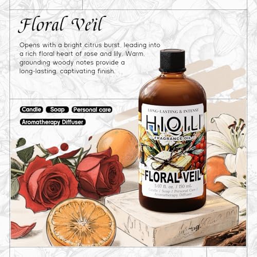 HIQILI Floral Veil Fragrance Oil for Candle, Soap & Diffuser - Image 2