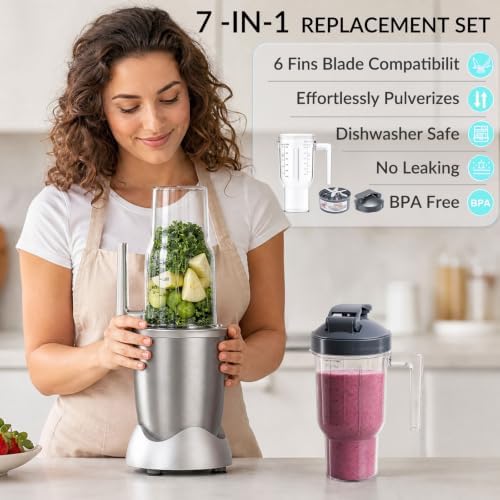 33.5 oz Blender Replacement Cups with Handle Compatible with NutriBullet - Image 3