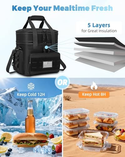 Lunch Bag & Lunch Box for Men - Tactical Large Soft