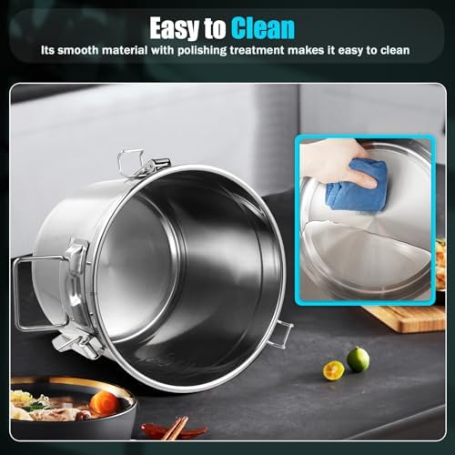 304 Stainless Steel Airtight Container 3.2Gal/405oz,Holds 20Lbs Rice
