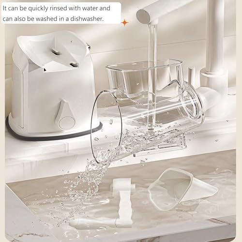 RULA Rotary Cheese Grater Hand Crank Vegetable Chopper Slicer Set, Fruit Cutter Veggie Shredder Food Dicer Chopping Cooking for Nuts Onion Tomato Potato Salad Garlic Cucumber Carrot and Cabbage - Image 5