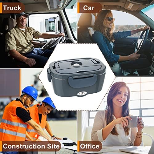 Electric Lunch Box for Adults 1.5L Food Heater,80W Heated Lunch Box for Men