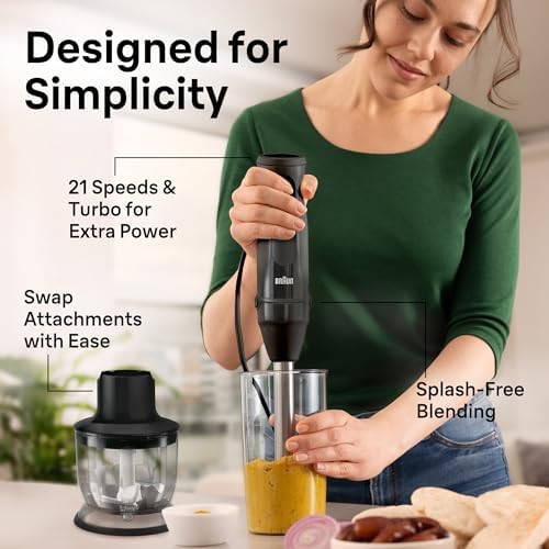 Braun MultiQuick Vario 5 Hand Blender, 21-Speed, Turbo Boost, 500W - Image 4