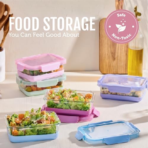 Duraglass Refresh 3.4 Cup Meal Prep Containers, 10 Pc, Melon