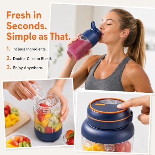 Portable Wireless Juicer Cup, 2026 New 28/45 Oz Electric Juicer, 180W 38-Blades USB Rechargeable Model with Dual Lid, Travel Blender for Fruit Shakes & Smoothies (White, 28oz) - Image 7
