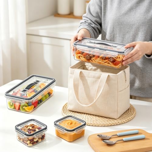 10Pack Fruit Storage Containers for Fridge with Colander and Lids