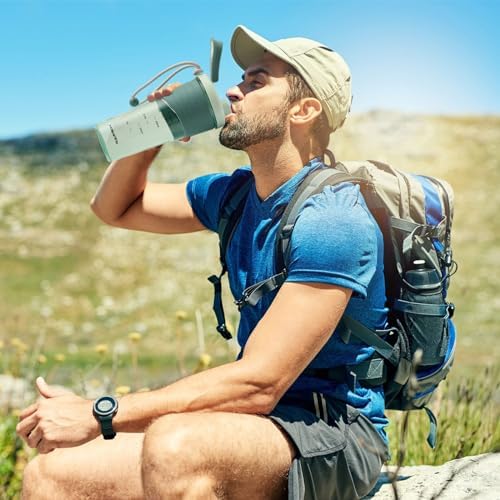 Protein Shaker Bottle,Sports Blender Bottles for Protein Mixes with Whisk Ball,Mixer Bottle,Portable Pre Workout Whey Protein Drink Shaker Cup，Midnight Blue - Image 5