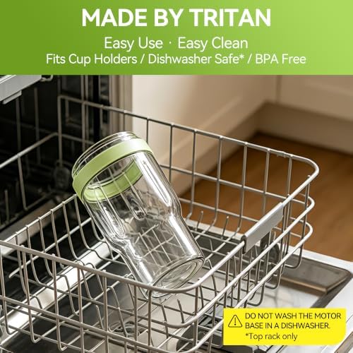 J27 BPA-Free Cordless Portable Personal Blender – 24oz Ice Crushing Blender for Shakes & Smoothies, Lightweight & Compact Design with Modern Look, Easy to Clean, Dishwasher Safe. On-the-Go - Image 5