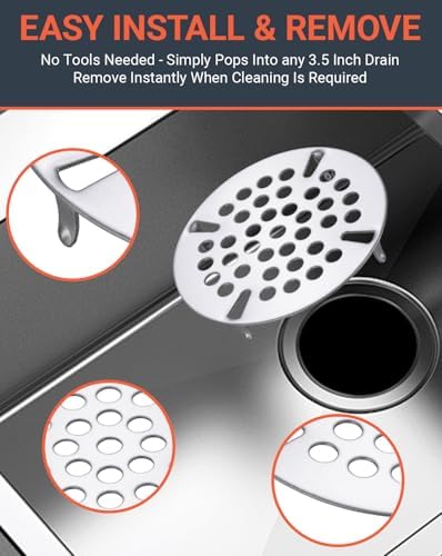 3-1/2" Mop Sink Drain Strainer for Commercial Sink Drain Cover (3 Pack)