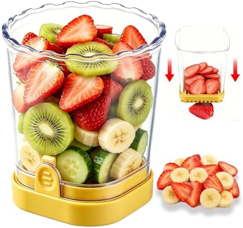 Hendiy 2-in-1 Fruit Slicer Cup, Stainless Steel by Hendiy