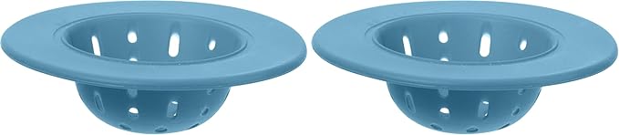 OGGI Silicone Sink Strainer- Great Kitchen Sink Strainer, Sink Drain Strainer, Drain Stopper, Sink Plug, 4.6˝ Diameter Rim, Turquoise (Pack of 2)