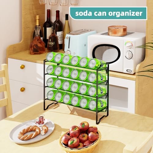 2 Pack 4 Tier Spice Rack Organizer, Stackable Kitchen Counter Shelves, for Cabinet, Countertop, Pantry, Door or Wall Mount, Metal Mesh, Jars not Included, Black