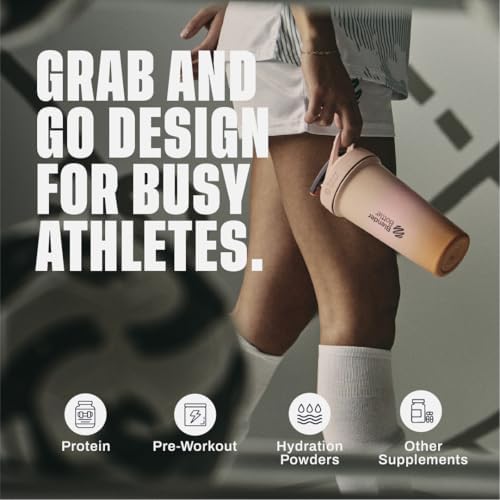 BlenderBottle Sport Sleek Stainless Steel Shaker Bottle 25 oz Pink/Orange - Image 5
