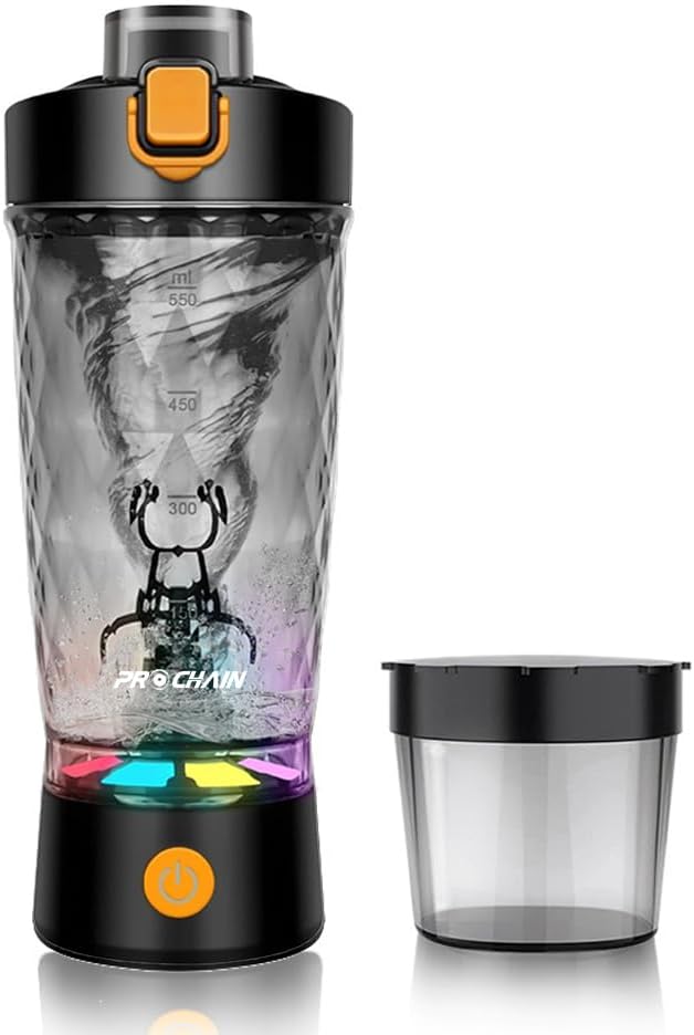 PROCHAIN Electric Protein Shaker Bottle, Protein Shakes Mixer, Portable Pre Workout Self Mixing Cup, Made with BPA-Free Tritan, 22oz