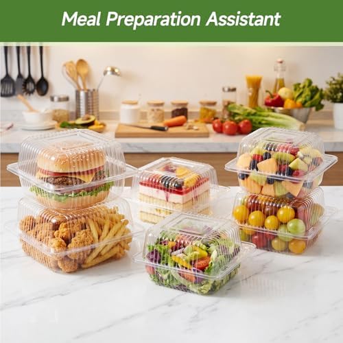 100 Pack Extra Heavy Duty Clear Slice Cake Carriers